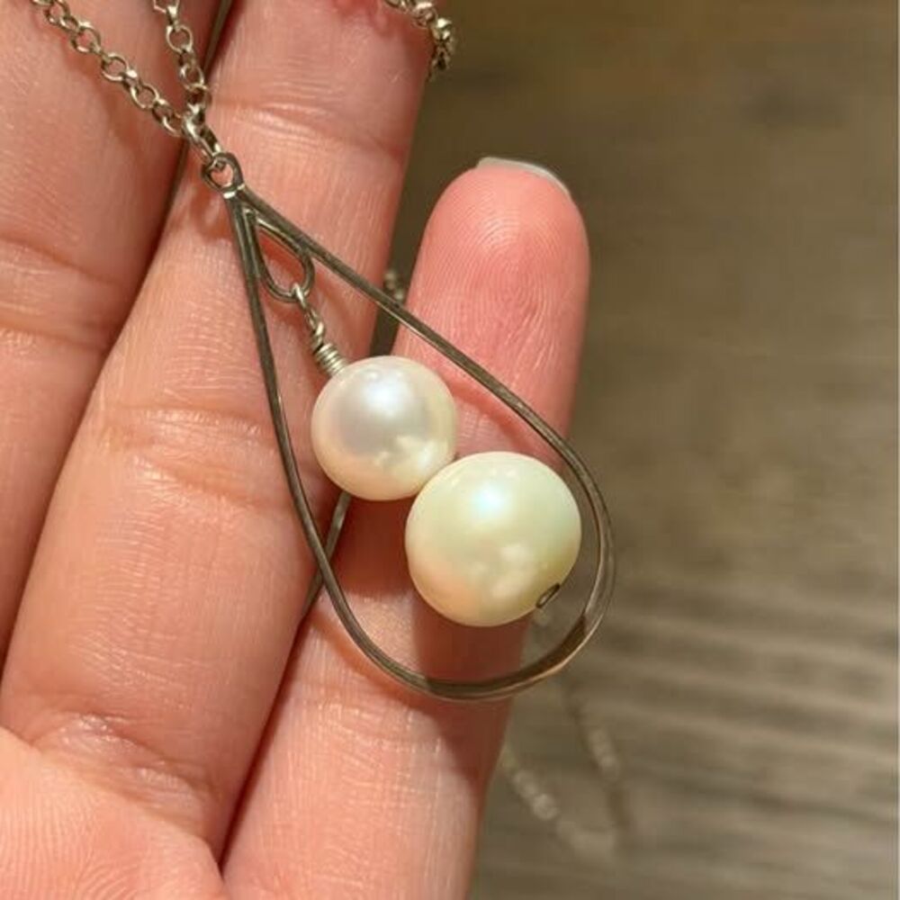 Genuine Pearl Sterling Necklace